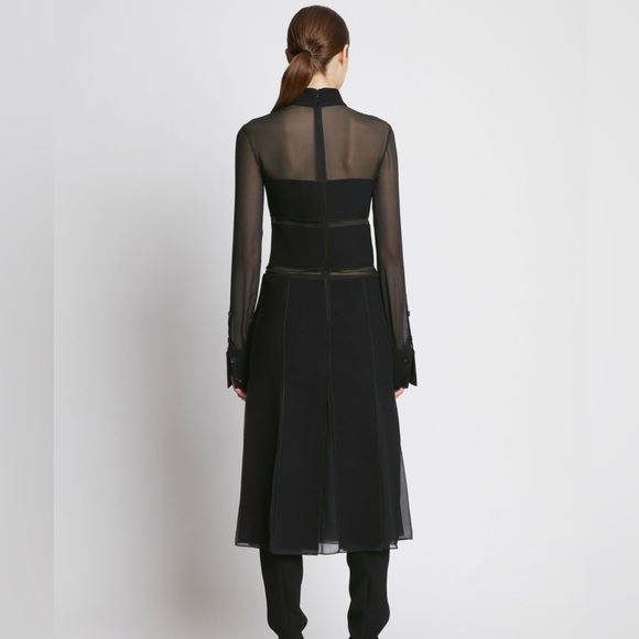 NWT Proenza Schouler Textured Viscose Chiffon Dress - Picture 3 of 6